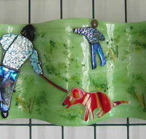 Dog Park Glass Wall Art