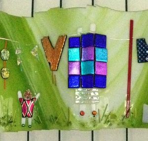 Clothesline Glass Wall Art