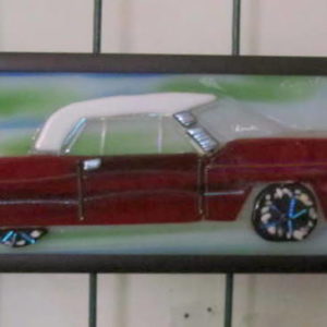 decorative antique red car