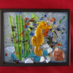 Underwater with Yellow Seahorse