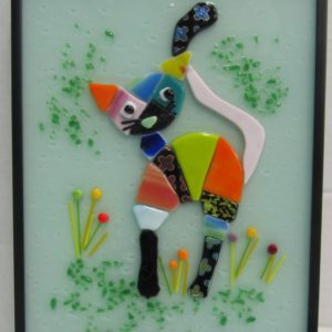 Patchwork Cat with Long Tail