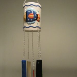 Blue and Yellow Fish Wind Chime
