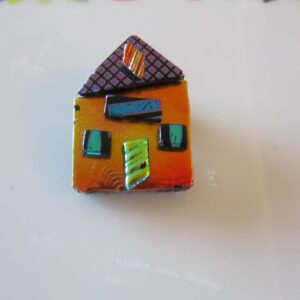 Dichroic  Fairytale  House Shawl/Pin 5