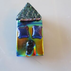 Brilliant  Dichroic  Fairytale  House Shawl/Pin 3