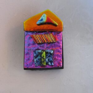 Dichroic Fairytale House Shawl/pin 4