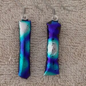 Multi Color Dichroic Hanging Earrings