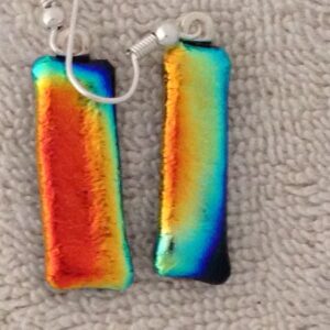 Tie Dye Dichroic Earrings