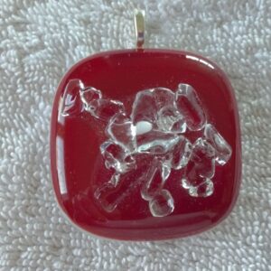 Ice Splashed Red Cabochon