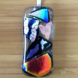 Gold Blue Dichroic Pendant