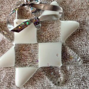Sparkling White Glass Quilt Star