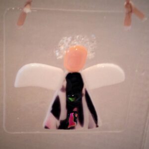 Black and White Angel Ornament