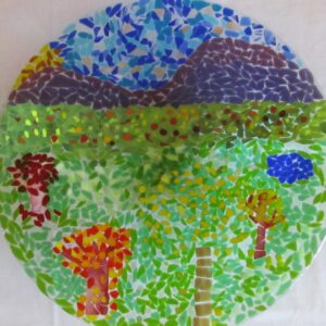 19 inch Field Mosaic Platter
