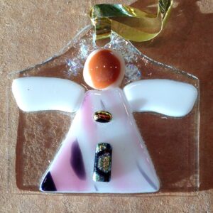 Angel Carol Glass Ornament