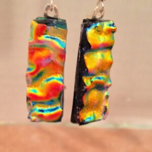 Dichroic on Dichroic Gold Aqua Dangling