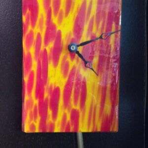 Pumpkin Squash Fused Glass Pendulum Clock