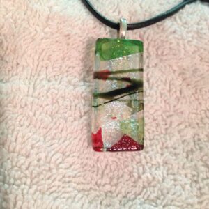 Rectangular Transparent Dichroic Pendant