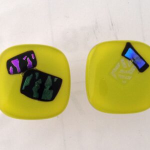 Lemon Grass Square Glass Drawer Knobs