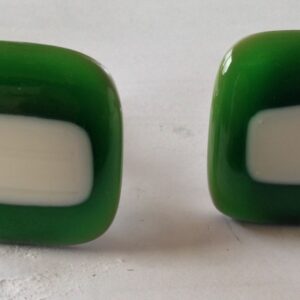 Grass Green and White Drawer Knobs