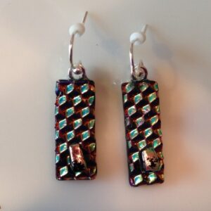 Yellow Green Dichroic Earrings