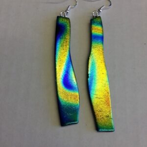 Long Multicolor Organic Hanging Earrings