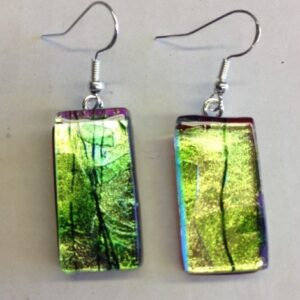 Dichroic Branches on Red Earrings