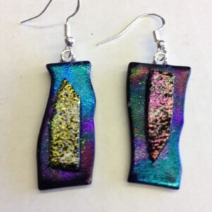 Organic Dichroic to Dichroic Earrings