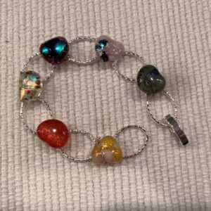 Heart Linked Dichroic Bracelet C