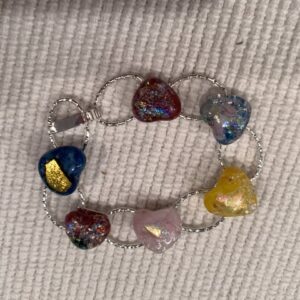 Heart Linked Dichroic Bracelet A
