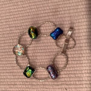 Organic 5 Linked Dichroic Bracelet