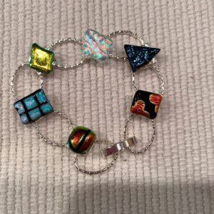 Organic 6 Linked Dichroic Bracelet