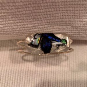 Organic Oval Dichroic Closed Bracelet O