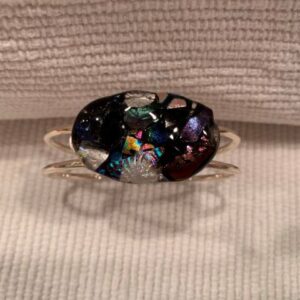Organic Oval Dichroic Closed Bracelet C