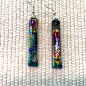 Multicolor Dichroic Dangling Earring