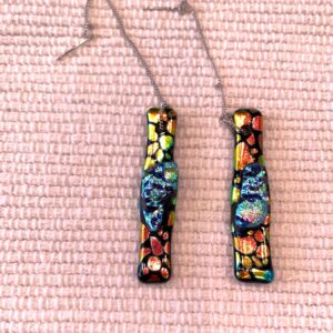 Dichroic on Dichroic Ear Wire Earrings