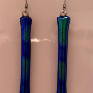 Thin Long Dichroic Earrings