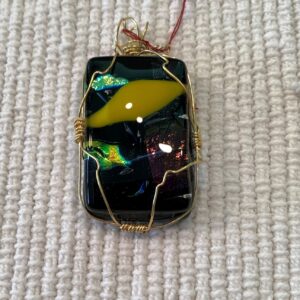 Floating on Black Wired Pendant