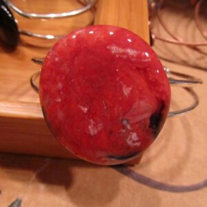 Fused Glass on Silver Plated bracelet