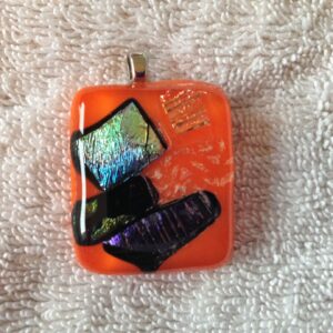 Floating on Orange Dichroic Pendant