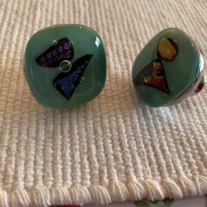 Bubbles in Sage Green Drawer Knobs